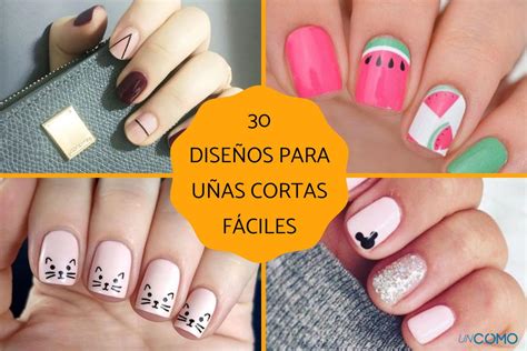 bonitas sencillas diseños de uñas cortas|disenos de uñas cortas.